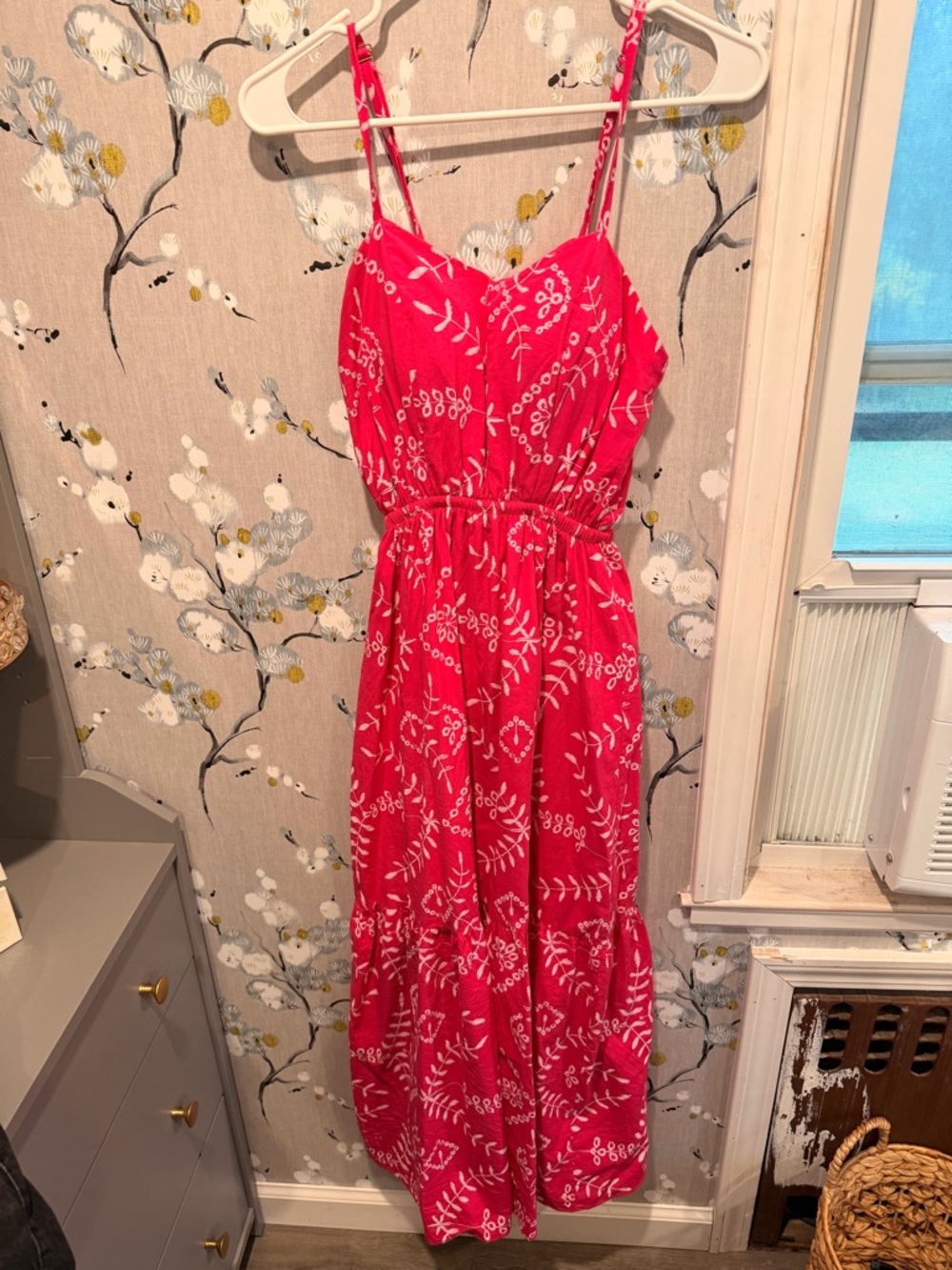 Bright Pink Floral Maxi Sundress